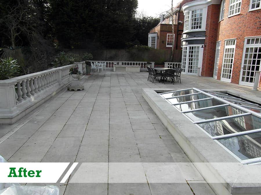Doff stone cleaning job completed by UK Performance Restoration.