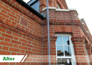 Weatherstruck brick repointing done for residential client in Pimlico by UK Performance Restoration, London UK.