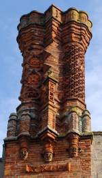 Oldest, functioning Tudor style chimney, Thornbury Castle where Ann Boleyn and Henry VIII stayed in 1535