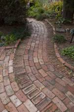 pathway made of refurbished bricks