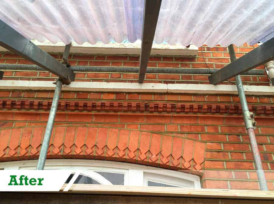 Brick repointing and brick restoration done for residential customer in Chelsea W8