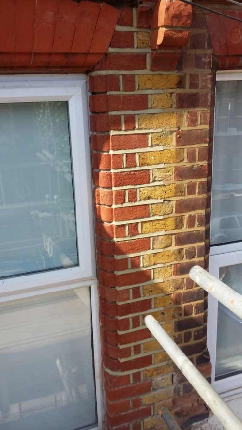 Weather struck pointing and brick cleaning