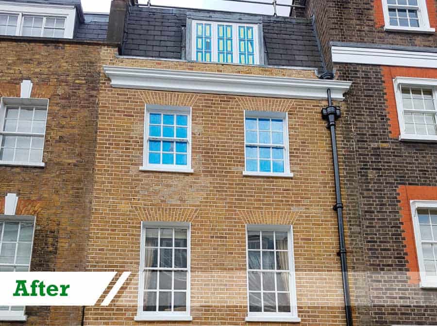 Brick cleaning at Buckingham Palace UK Restoration