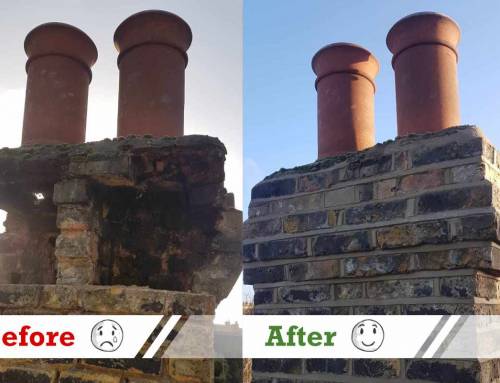 Making good of a chimney stack that was falling apart